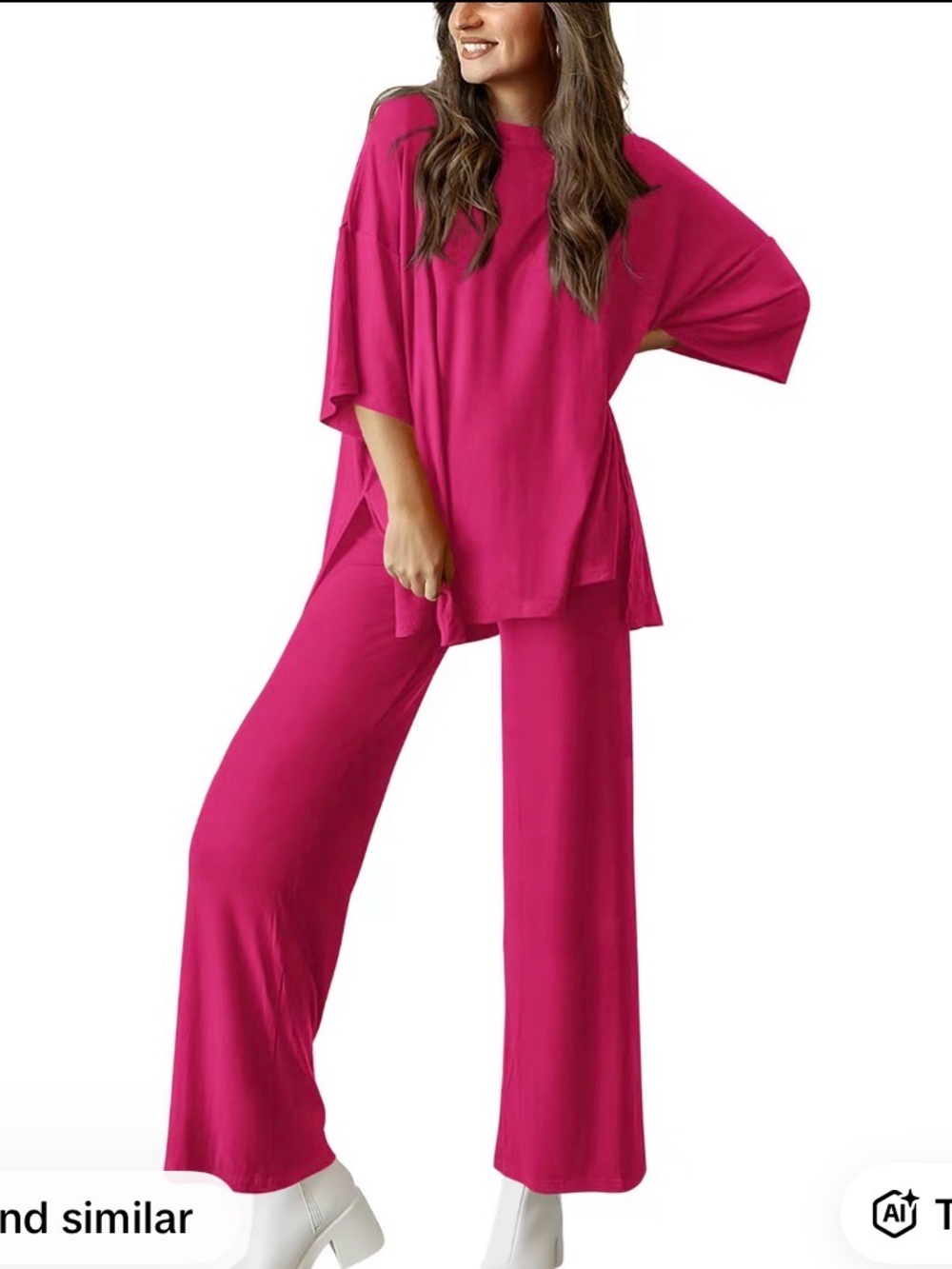 PrettyGarden Red Rose 2-Piece Matching Set